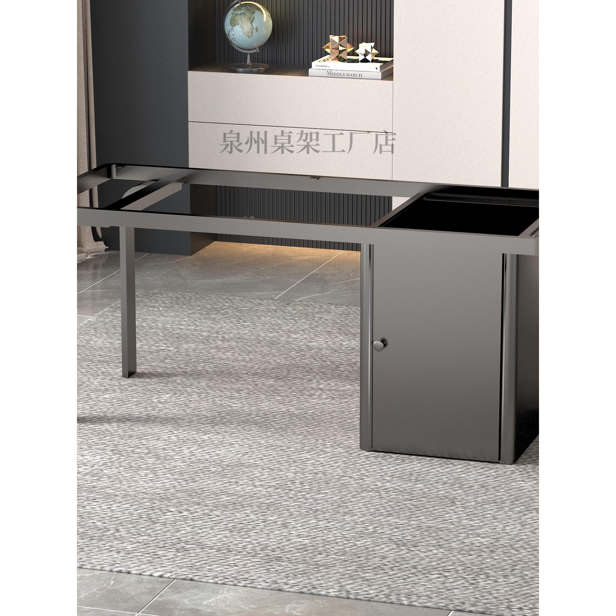 现货金属桌腿支架不锈钢大理石底座奢石茶桌架子实木板岩板桌子腿