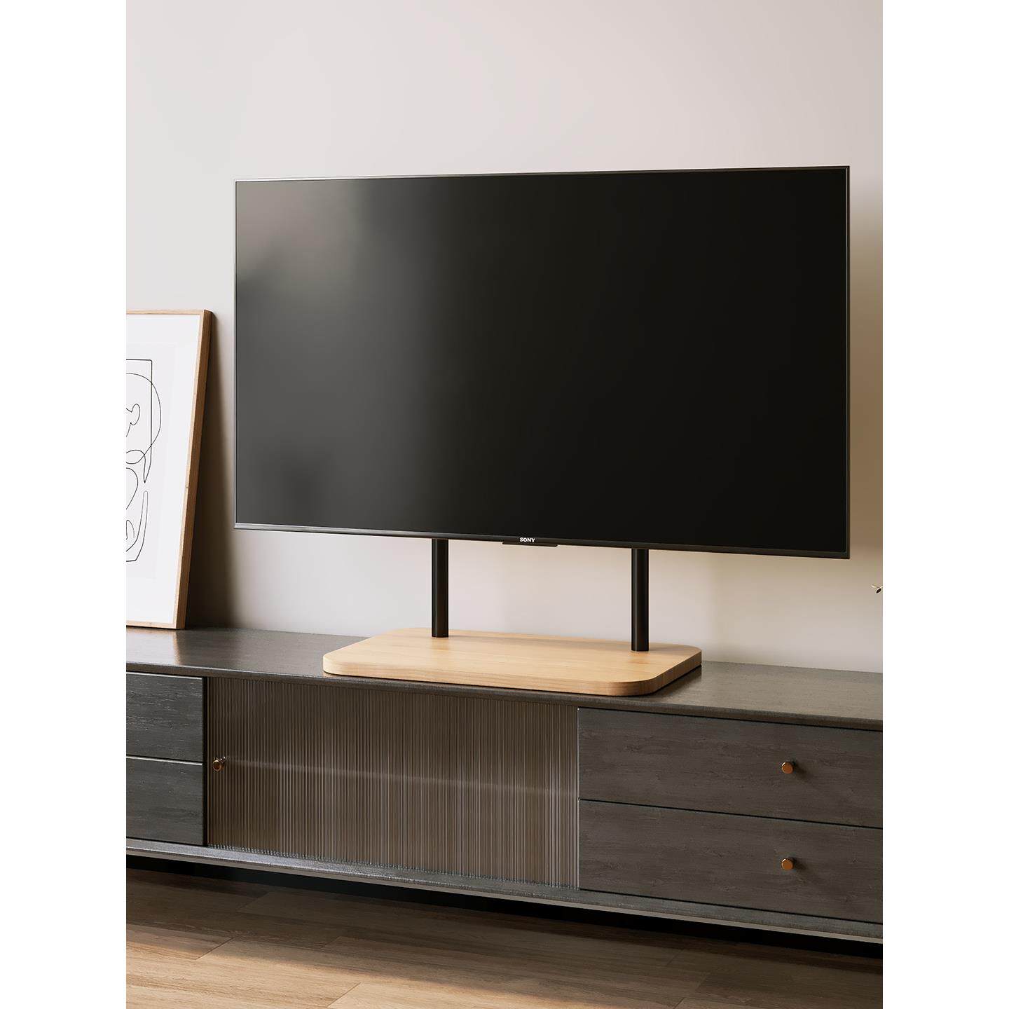 中性电视液晶桌面底座支架通用免打孔家庭投影屏幕加高架客厅货架