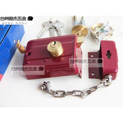 固力正品559 556外装双舌门锁 老式铁木钢门防盗锁 铜锁芯