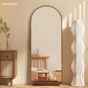 中古落地镜全身镜家用拱门带底座试衣镜ins服装店镜子可移动定制