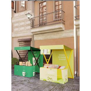 网红市场活动摊位架商场促销桌展示架夜市小吃摊位架可折叠帐篷架