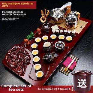 茶具茶台一整套紫砂套装功夫全自动电茶炉实木茶盘小型