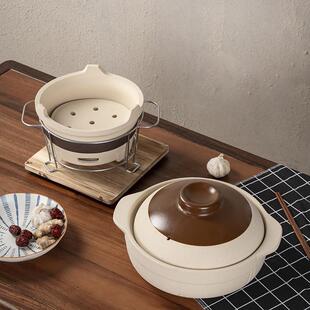 老式陶瓷土砂锅煲仔饭火锅干 干烧不裂家用打边炉一体围炉煮茶碳