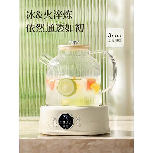 全玻璃多功能养生壶家用纯玻璃小型办公室煮茶壶器炖煮烧水恒温壶