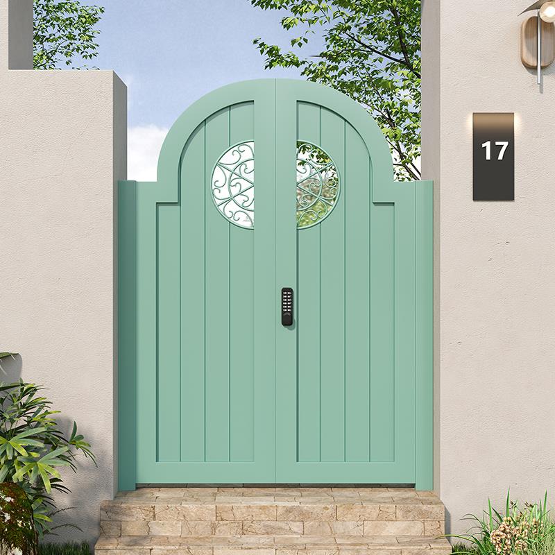 中式铝合金庭院门不锈钢农村铁艺户外别墅花园院子农村自建房大门