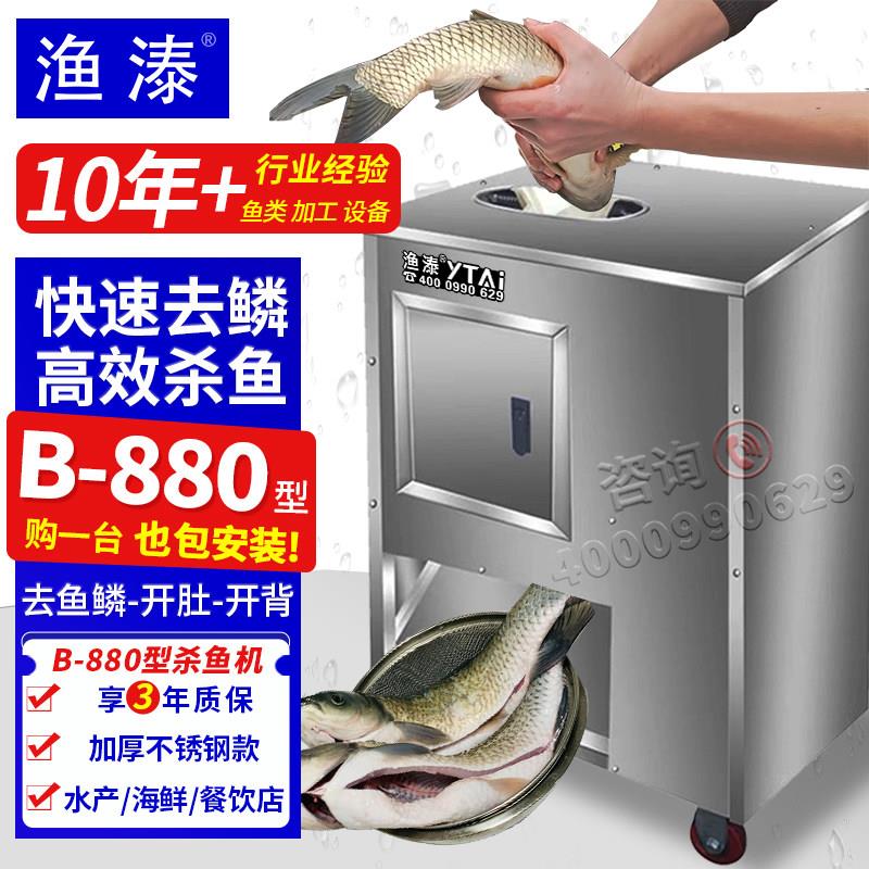 渔溙牌立式杀鱼机多功能开背去鳞一体机 全自动刮鳞宰鱼机