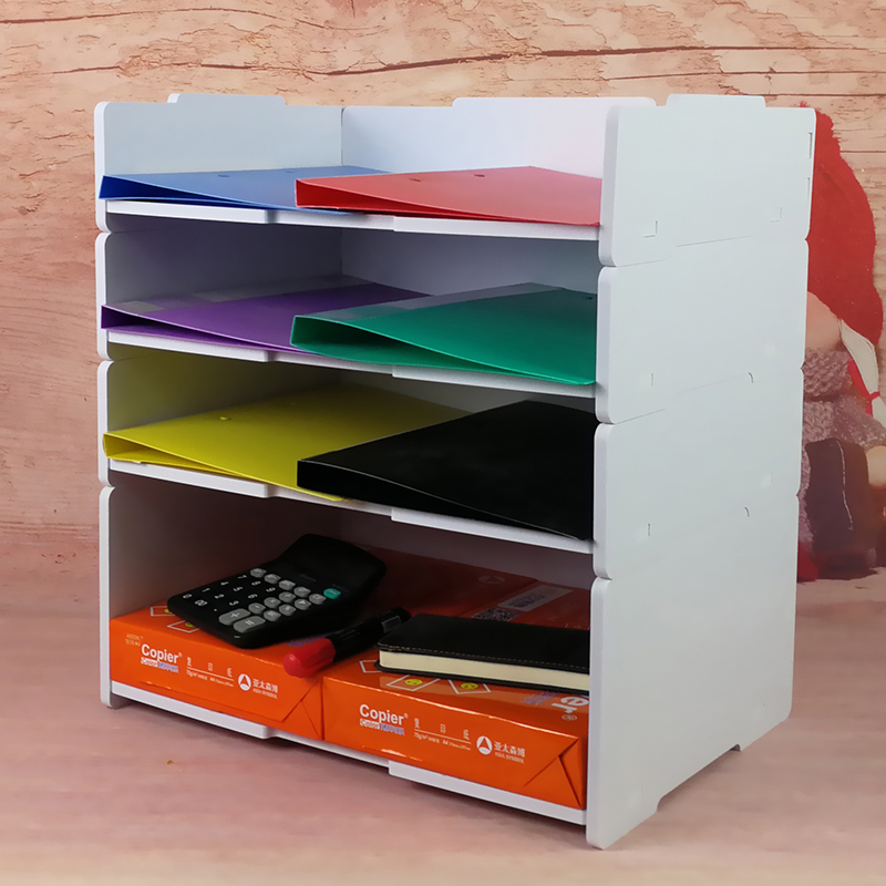 A3多层叠加文件架 文件夹办公A4纸资料架打印机收纳资料框置物架