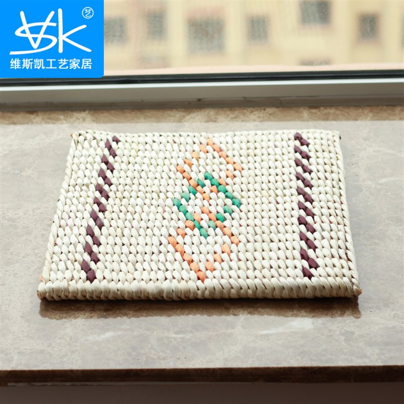 包邮草编榻榻米玉米皮蒲团草垫子方形学生办公椅飘窗汽车坐垫夏季