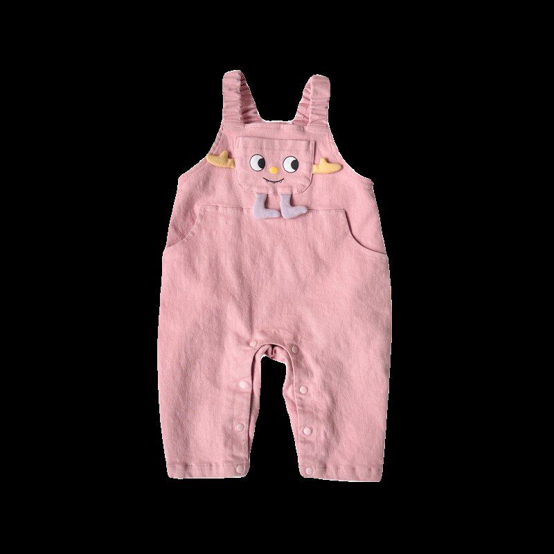 婴儿衣服宝宝春装连体背带裤两件套装男女洋气超萌外出一岁春秋季