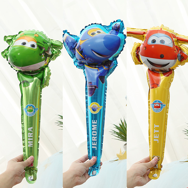 手持长棒大号铝膜气球微商引流地推活动小礼品儿童生日卡通气球