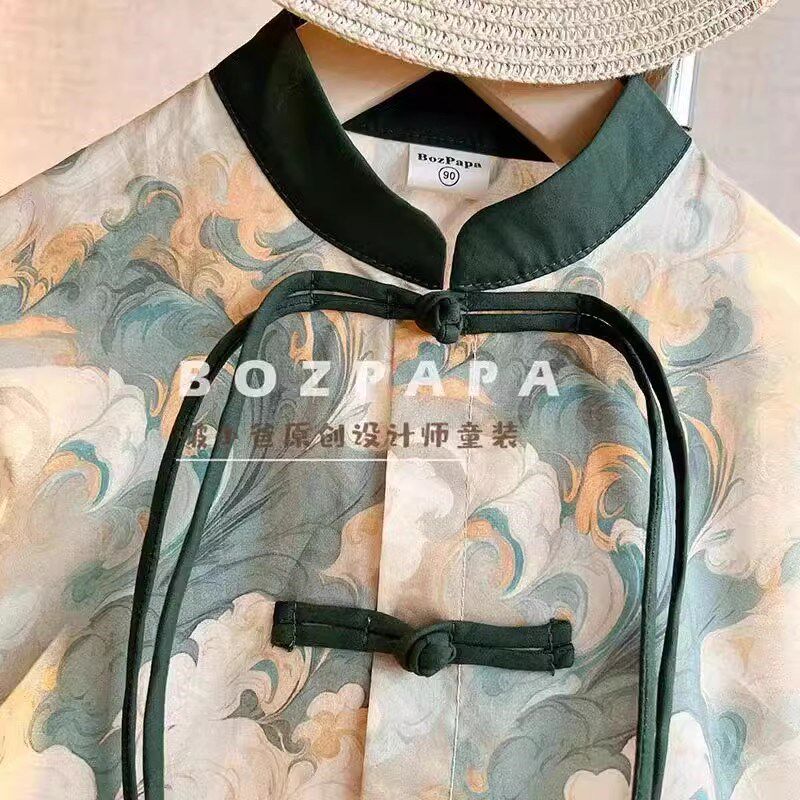 男童夏季汉服短袖套装国风唐装宝宝改良中式日常穿搭儿童周岁礼服