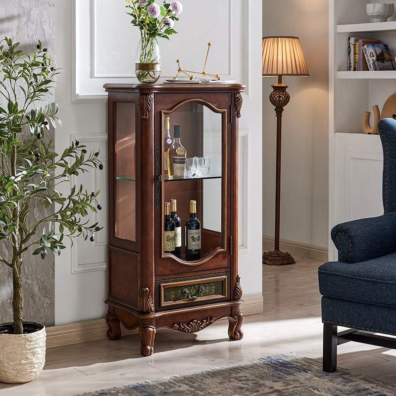 美式实木电视柜电视机柜茶几酒柜组合套装客厅乡村复古沙发小边几