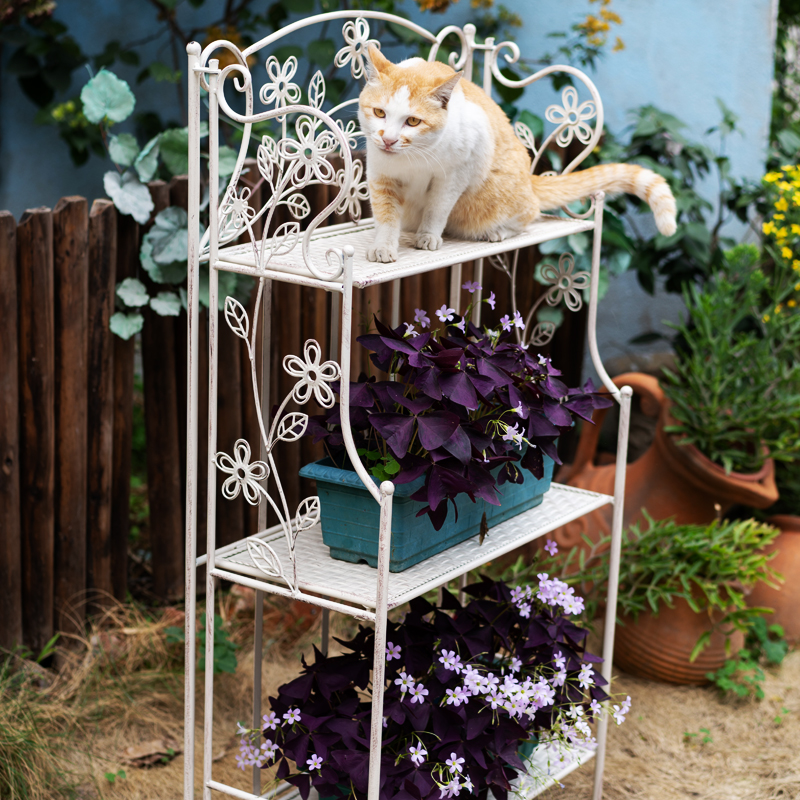 阳台绿萝花盆架多层儿童书架搁板置物架花架子室内收纳室外客厅