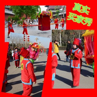 轿夫服装戏曲抬花轿轿夫装服装中式婚礼轿子衣服戏曲戏服帽子全套