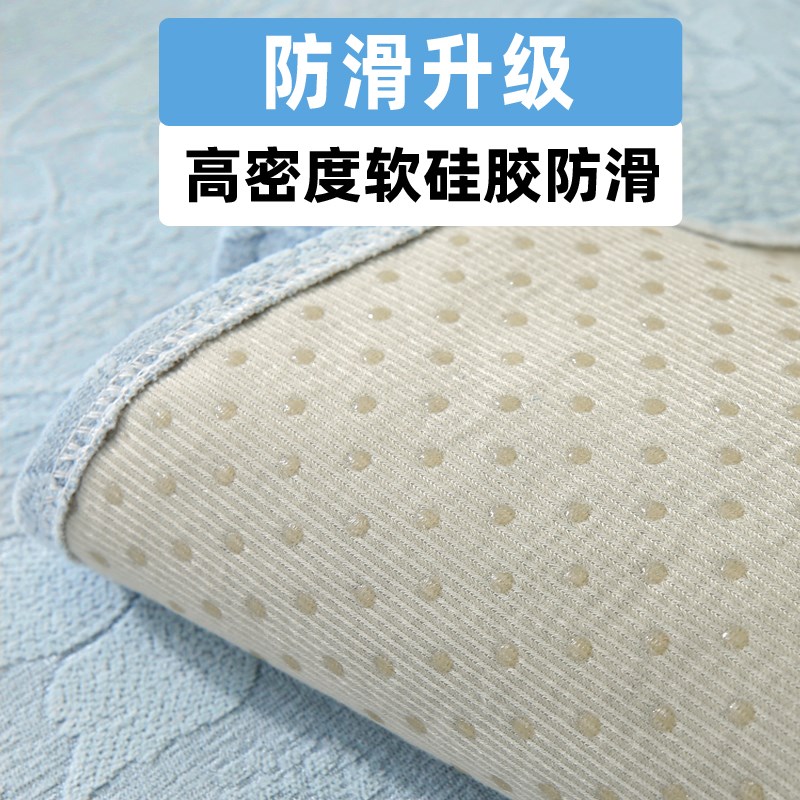 雪尼尔沙发垫四季通用防滑加厚田园轻奢坐垫子直排沙发套罩巾脚踏图片