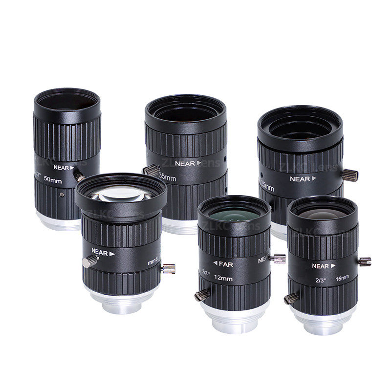 高清6MP广角工业镜头可选8mm12mm16mm25mm50mm相机镜头C口低畸变