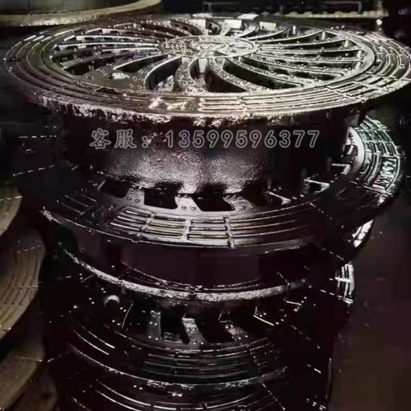 立体涡轮式井盖球墨铸铁涡轮式螺旋涡轮式雨水箅篦子强力排水井盖