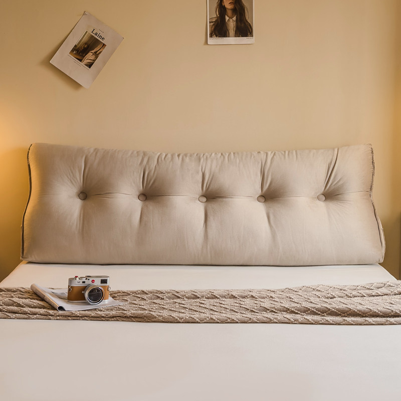 复古风 床头靠垫软包2023新款简约床上靠枕加厚大靠背棕色床靠垫,居家布艺,床头靠垫,淘宝优惠券,粉丝福利购,淘宝优惠卷