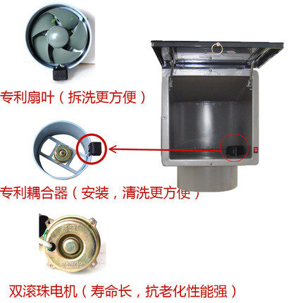 狮强牌S401A厨房排气扇强力换气扇家用窗式10寸静音油烟通风机