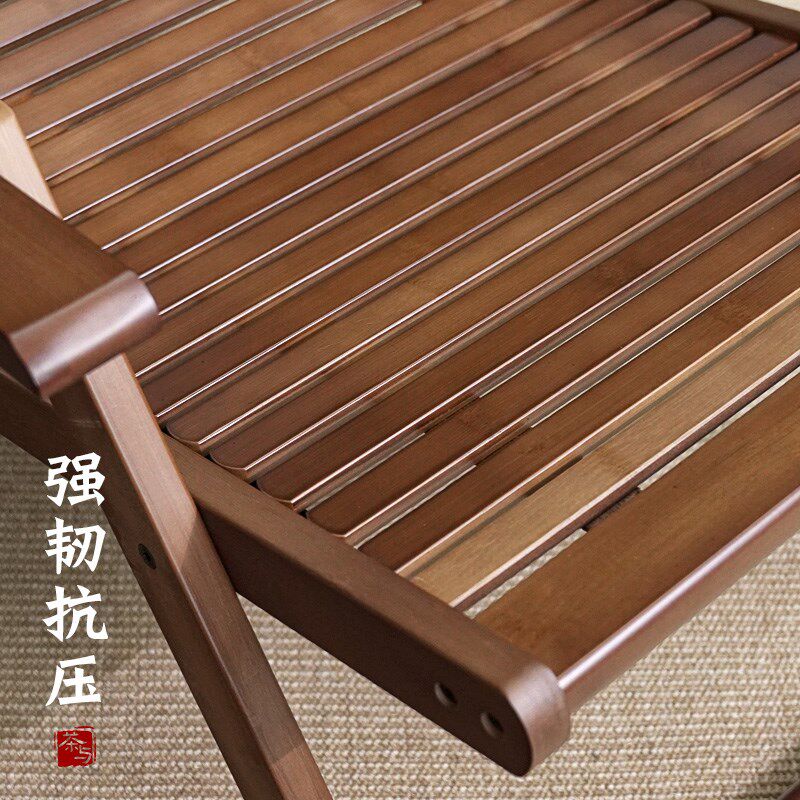 楠竹便携躺椅折叠午休可坐可躺阳台懒人家用休闲老式竹子凉椅夏天