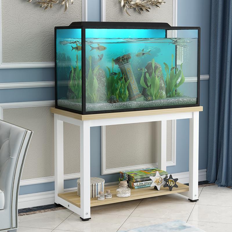鱼缸柜子底柜铁艺实木鱼缸架子龟缸桌子水族箱缸底座台子可定制