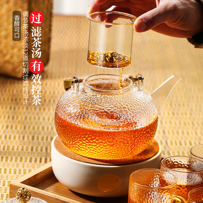 玻璃茶壶泡茶家用耐高温电陶炉煮茶器围炉明火提梁烧水壶水果茶具