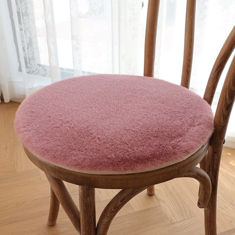 桓羊加厚兔毛绒椅垫圆形坐垫方垫餐椅垫子电脑椅梳妆凳座垫坐垫毯,居家布艺,椅垫,淘宝优惠券,粉丝福利购,淘宝优惠卷