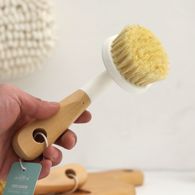 剑麻锅刷天然木柄洗锅刷家用厨房专用棕毛刷子长柄清洁刷锅碟碗刷