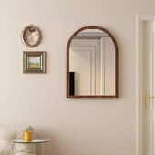 中古化妆镜浴室挂墙式 饰镜卧室桌面梳妆台镜子 拱形穿衣镜卫生间装