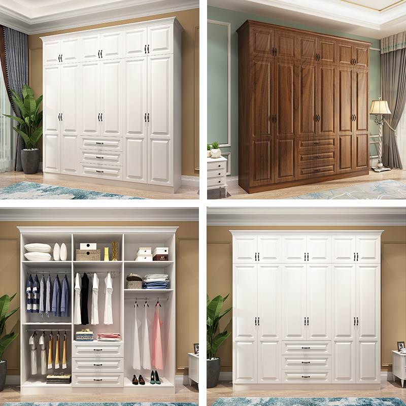 欧式衣柜美式衣柜家用卧室组合儿童衣柜成品四门六门定制衣帽间,住宅家具,独立衣柜,淘宝优惠券,粉丝福利购,淘宝优惠卷