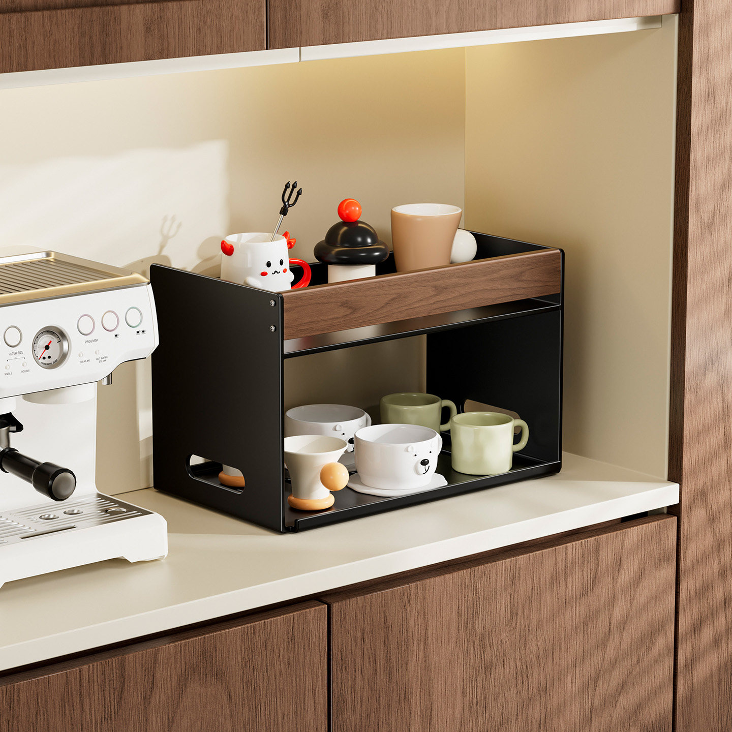 胡桃木杯架杯子收纳置物架餐桌台面水杯茶杯餐边柜咖啡杯放置架,家庭/个人清洁工具,杯架,淘宝优惠券,粉丝福利购,淘宝优惠卷