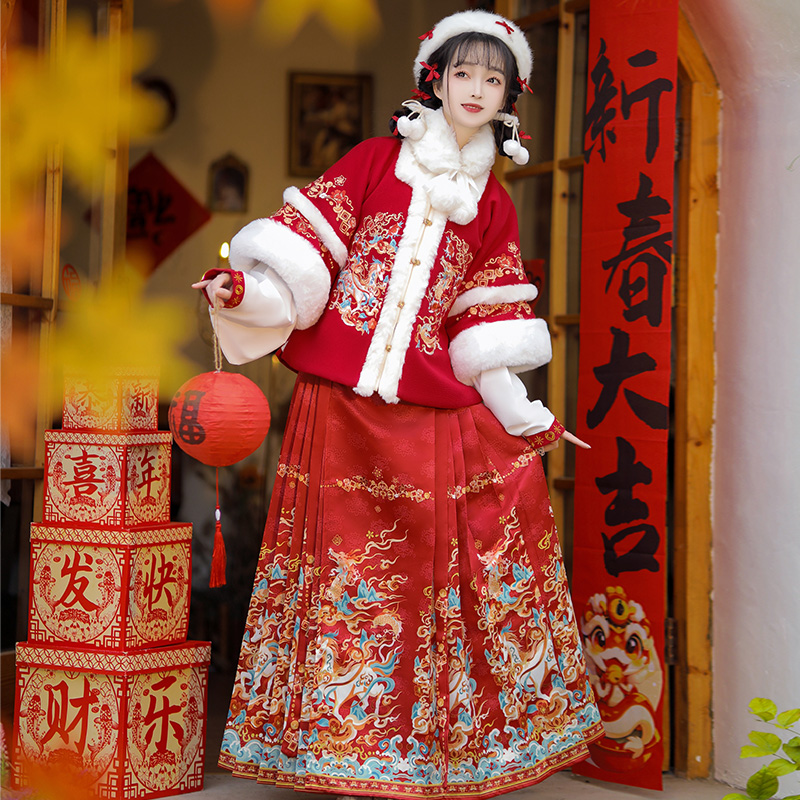 仔拾柒_祥瑞贺春明制汉服女冬季