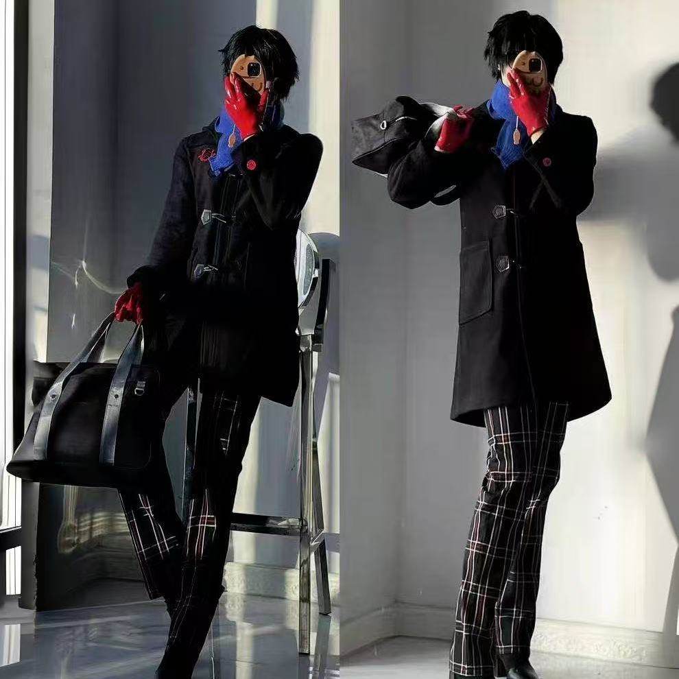 thumbnail for Winter goddess Persona P5 Amamiya lotus cos costume Amamiya lotus winter dress show woolen winter coat weave C suit