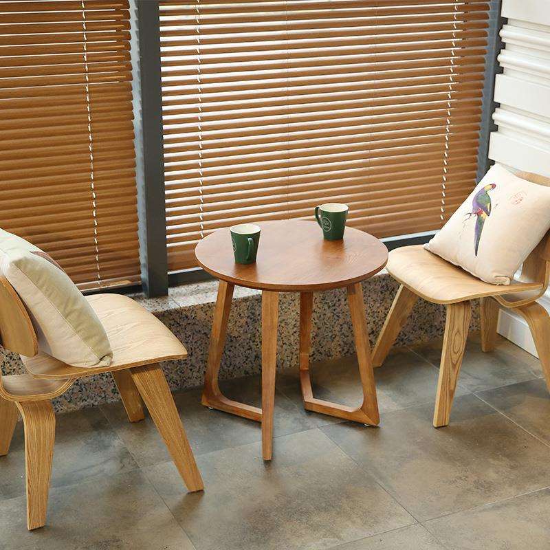 灵蔓阳台小桌椅咖啡馆酒店休息区创意休闲弯曲实木桌椅茶几组合