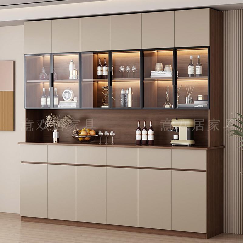 轻奢餐边柜靠墙酒柜家用高柜茶水柜现代简约客厅加高摆件储物柜子