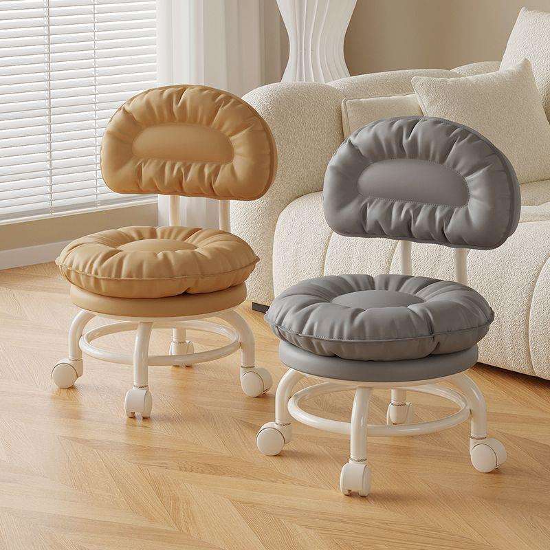 万向轮小凳子滑轮矮凳儿童学步圆凳美甲美缝移动板凳带娃轻便旋转