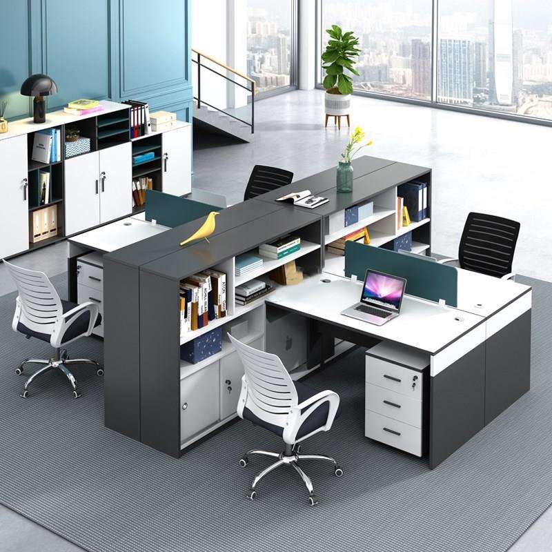 职员办公桌员工位46人位简约现代办公室桌椅组合员工财务电脑卡座