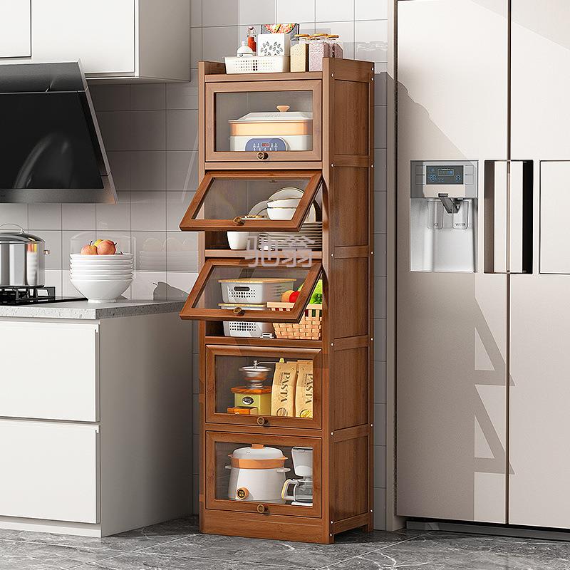 z%餐边柜置物架落地多层储物柜家用微波炉收纳柜新款多功能厨房橱