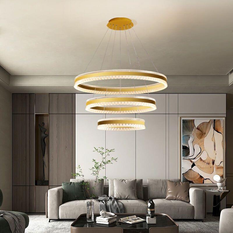 客厅灯吊灯大气家用全光谱护眼防大气家用卧室灯创意圆环餐厅灯具