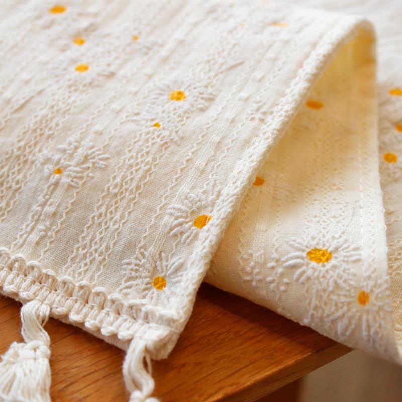 DX7L田园小清新桌旗餐边柜盖巾长方形茶几旗棉麻茶旗斗柜电视柜盖