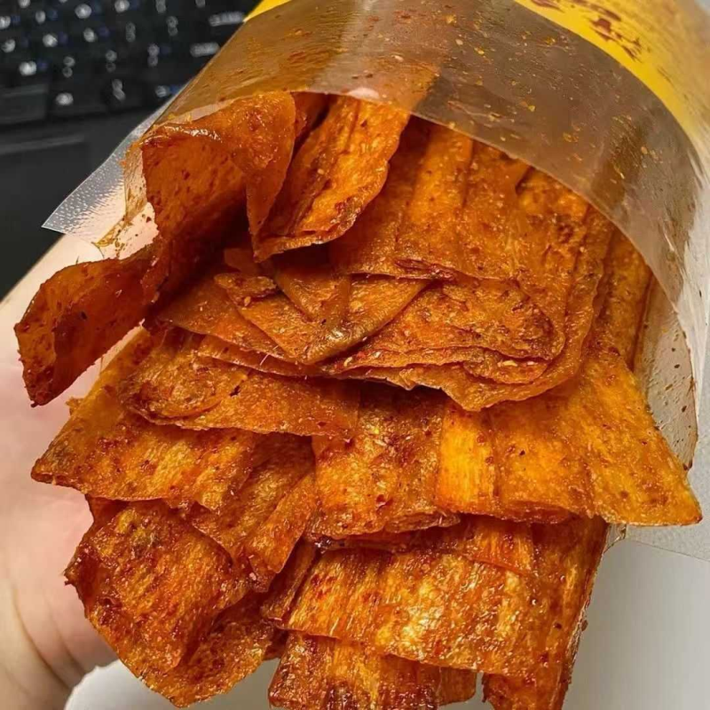 萍乡风味辣片香辣手撕豆皮辣条江西零食8090后怀旧美食老式大辣片