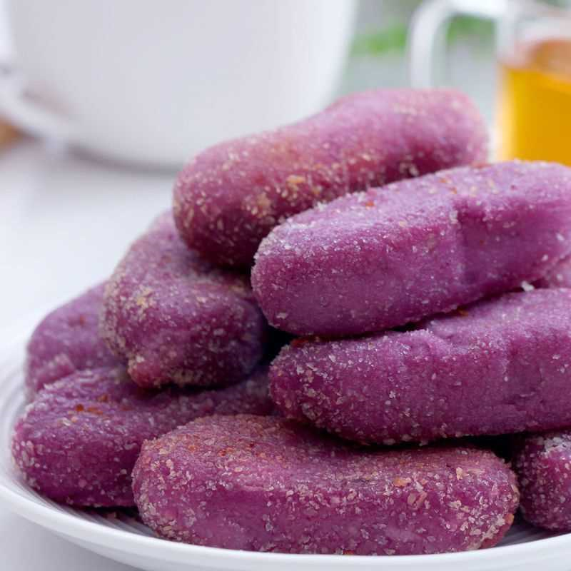 [千味央厨]紫薯豌豆派280克1袋12个油炸点心甜点紫薯派