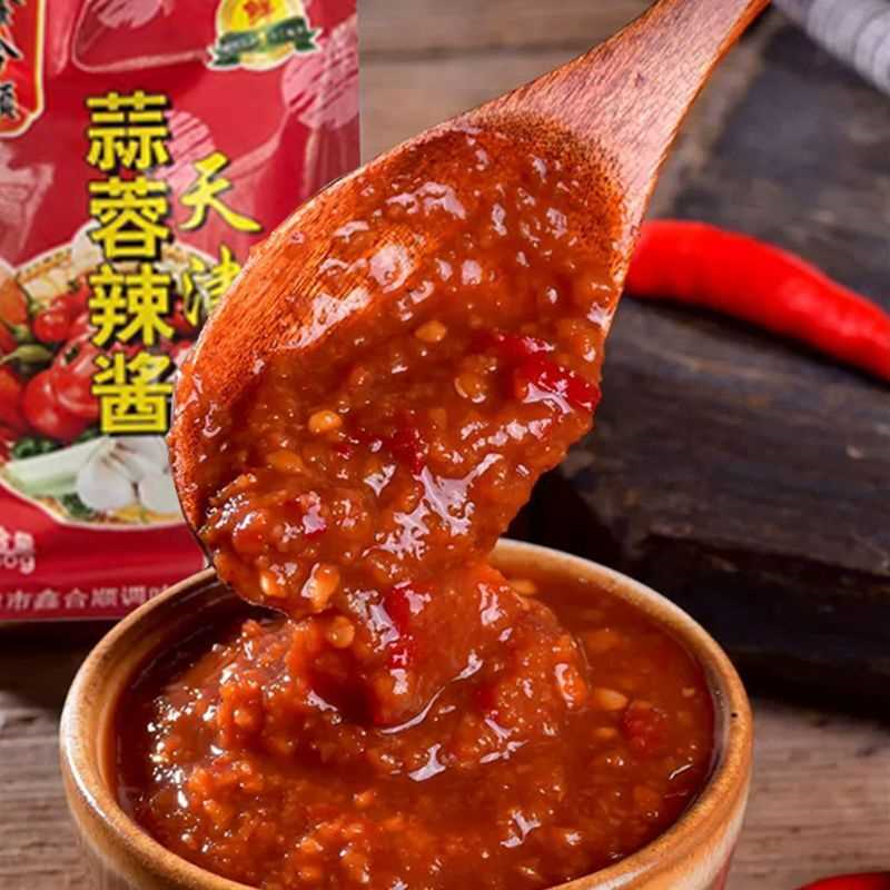 淄博烧烤同款小袋装正宗天津老式蒜蓉辣酱烧烤蒜蓉辣椒酱摆地摊