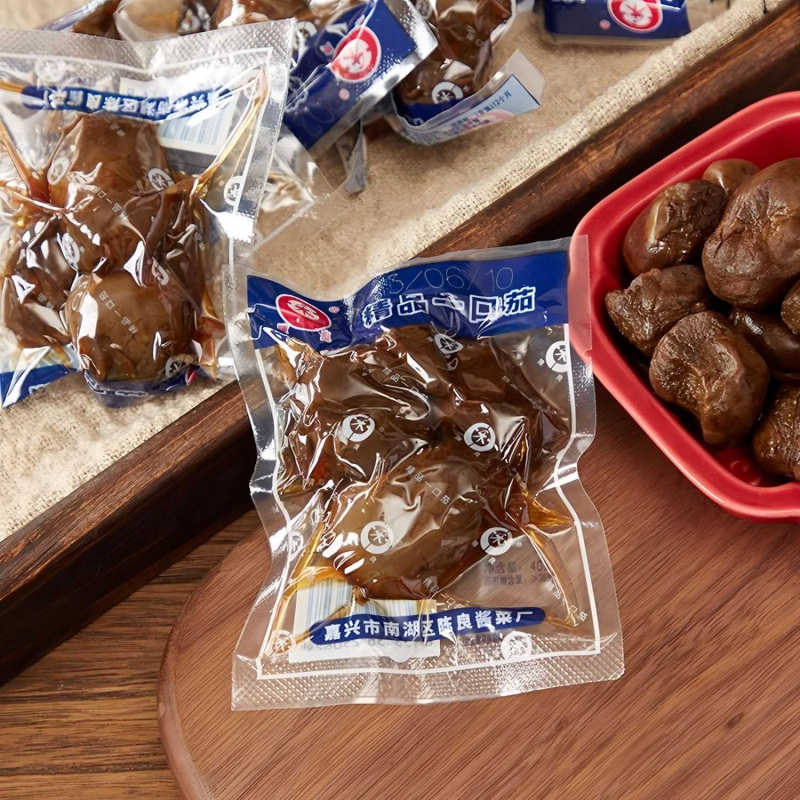 嘉兴南湖特产陈良美味小茄子袋装一口茄洋生姜盒装腌制酱菜下饭菜
