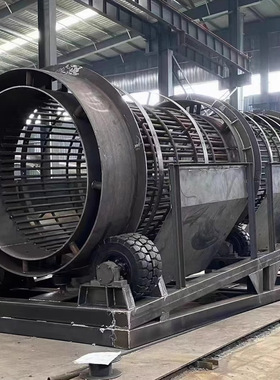 小型无轴滚筒筛 大型化工粉料泥浆圆筒筛 石机筛沙草锯末垃圾筛分