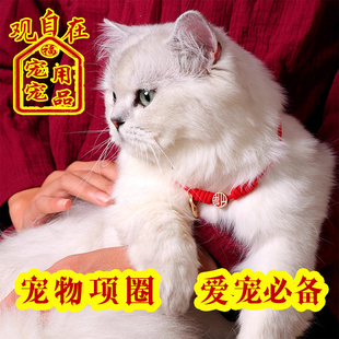 普陀山九华山九子岩宠物护身符红绳长命锁健康狗猫项圈保平安福