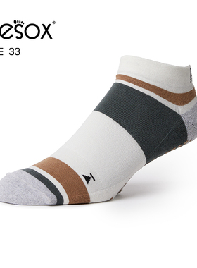 toesox base33联名款瑜伽运动袜专业健身普拉提吸汗防滑袜男Rise