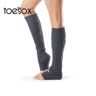toesox瑜伽袜套护膝袜秋冬保暖加厚小腿普拉提长筒腿套Knee High