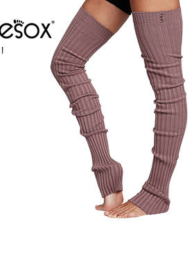 toesox tavi联名款护膝专业瑜伽防滑袜运动袜普拉提长筒护腿套袜