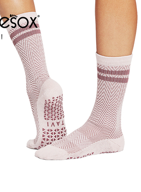 toesox tavi联名款中筒瑜伽袜运动袜防滑吸汗透气运动健身女款Kai